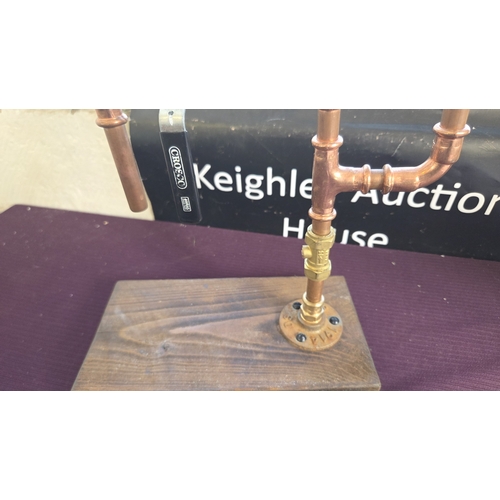 70 - A Contemporary Industrial Style Copper and Brass Drinks Dispenser