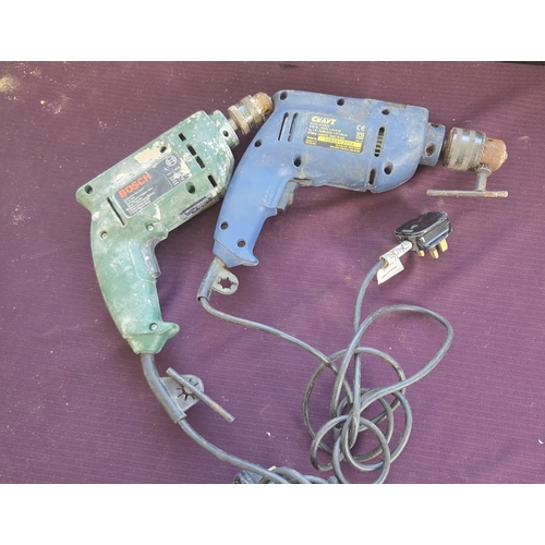 90 - Two Corded Electric Power Drills including a Bosch and a Craft 610W Impact Drill
