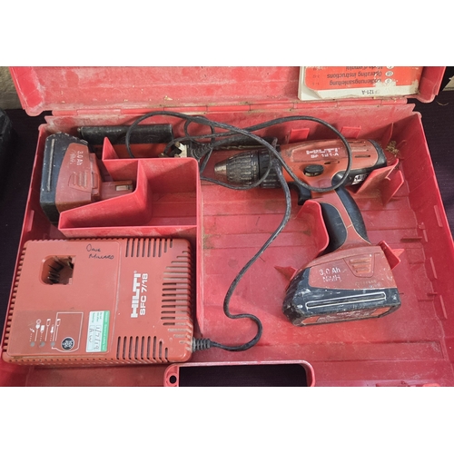 94 - Hilti SF 121-A Cordless Drill Set with Two 3.0 Ah NiMH Batteries and Charger