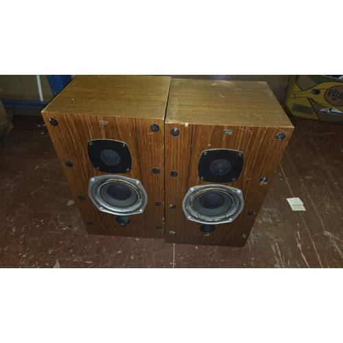 186 - A Pair of Vintage Bookshelf Speakers Attributed to Castle Acoustics Clyde