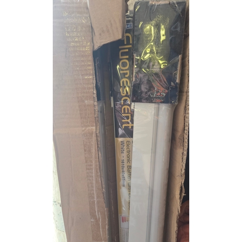 210 - Three Boxed Fluorescent Electronic Batten Light Fittings