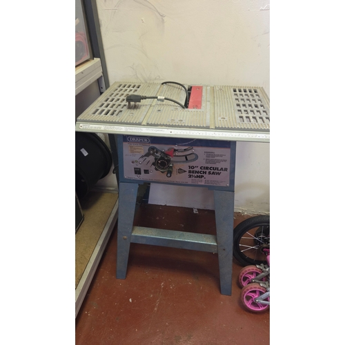 214 - Draper BT 250 10 Inch Circular Bench Saw with Stand
