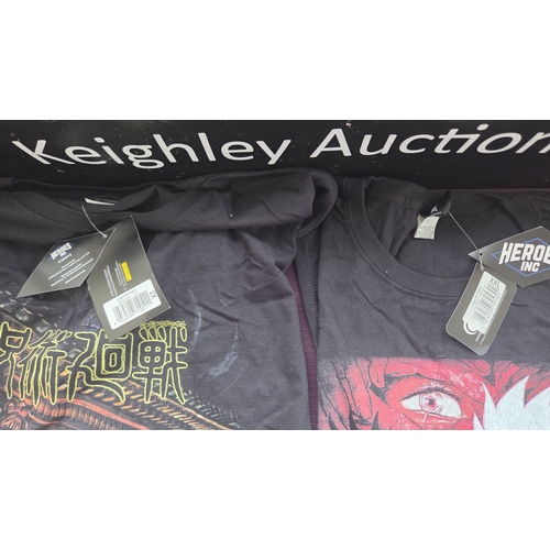 232 - Two Heroes Inc. Jujutsu Kaisen Graphic T-Shirts, Size 2XL