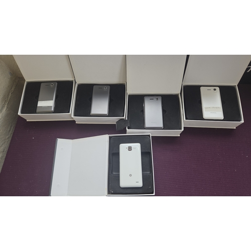 234 - A Collection of Five Smartphones including Moral T16 Models