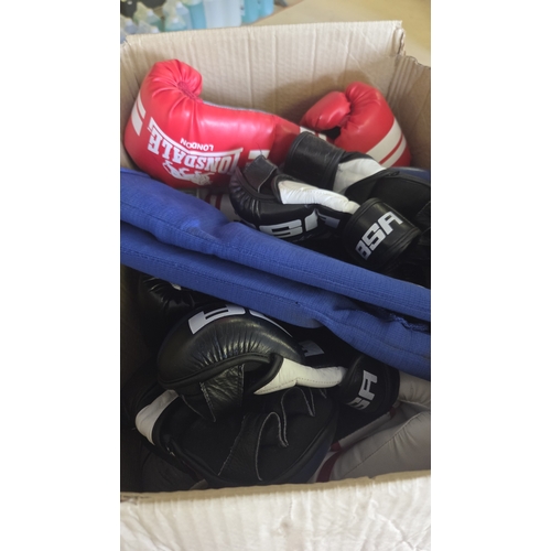 273 - A Collection of Boxing and Combat Sports Training Equipment Including Lonsdale and BSA