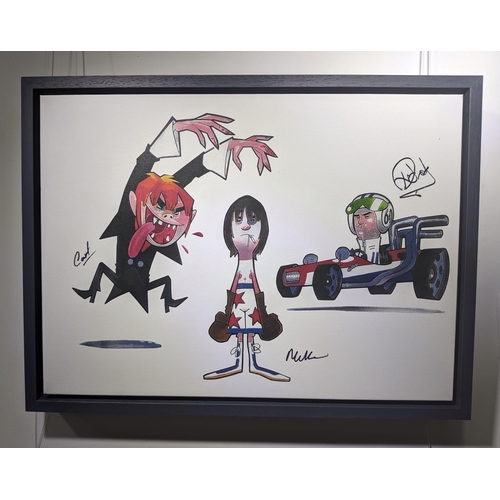 4 - 60Ft Dolls framed signed canvas. This unique one-off item was restored and reproduced by Giclée Mast... 