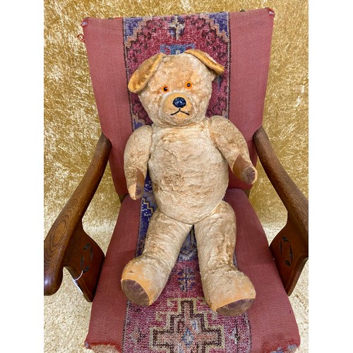 194 - A large Golden plush Teddy bear fully jaunted , 74cm