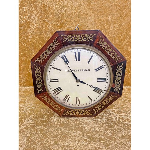 183 - T S Westerman Victorian wall clock