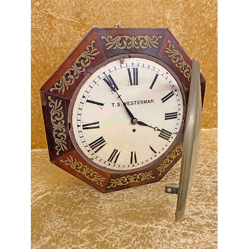 183 - T S Westerman Victorian wall clock