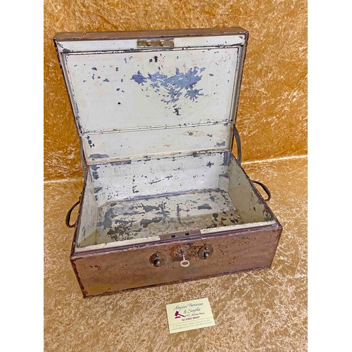 189 - Military Strong box with key