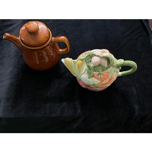 Two novelty teapots