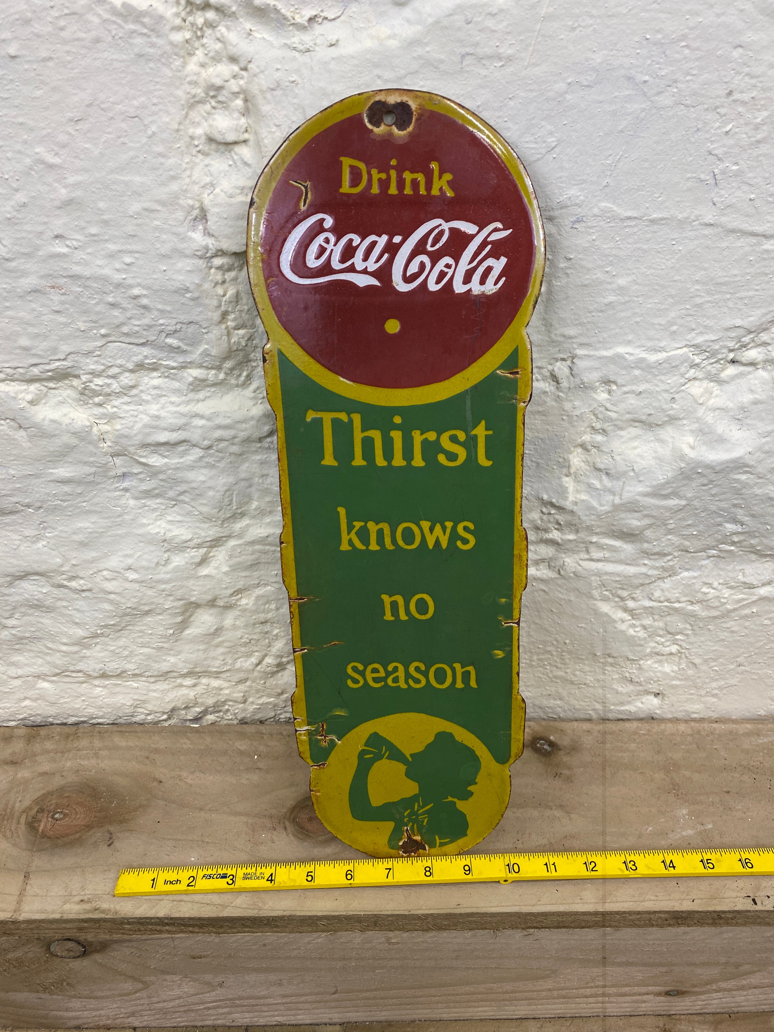 Coca-Cola enamel sign