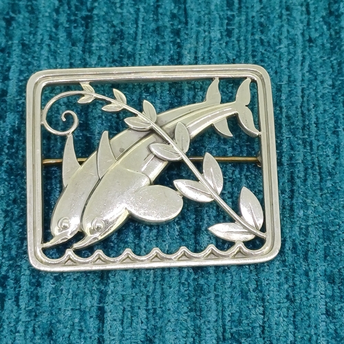 8 - Georg Jenson Dolphin Brooch
- Stirling Silver - Danish