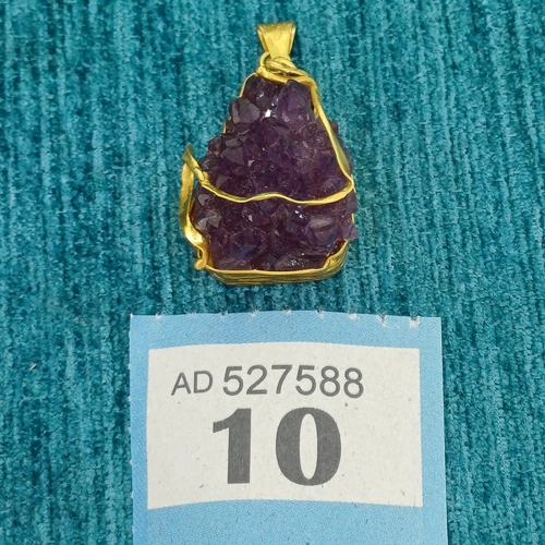 10 - 14ct High Purity Amethyst Pendant
- hand made
- 14.5g