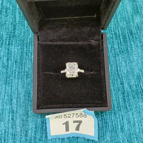 17 - Platinum 5ct Diamond Solitaire (Lab)
- Radiant Cut
- Diamond Shoulder