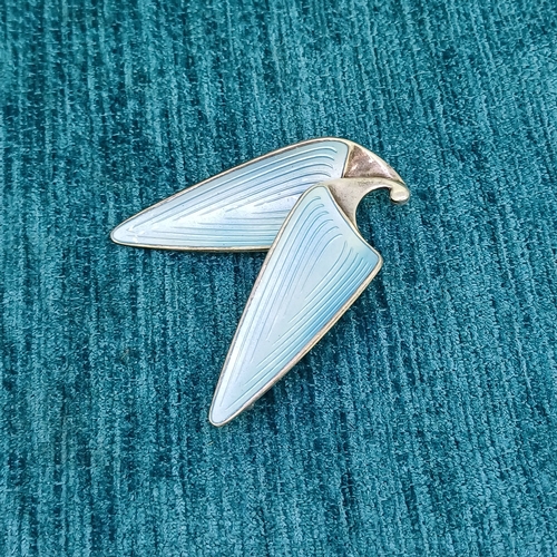 22 - Vintage 1960's Norway Sterling Silver
- Enamel Brooch
- 13g