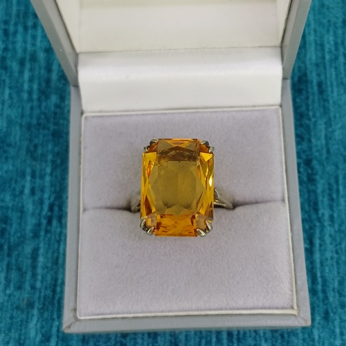 24 - Citrine Solitaire
- Sterling Silver
- Vintage 1950's / 1960's