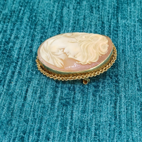 30 - 1960's Vintage Cameo Brooch
- 9ct Gold
- 11.1g