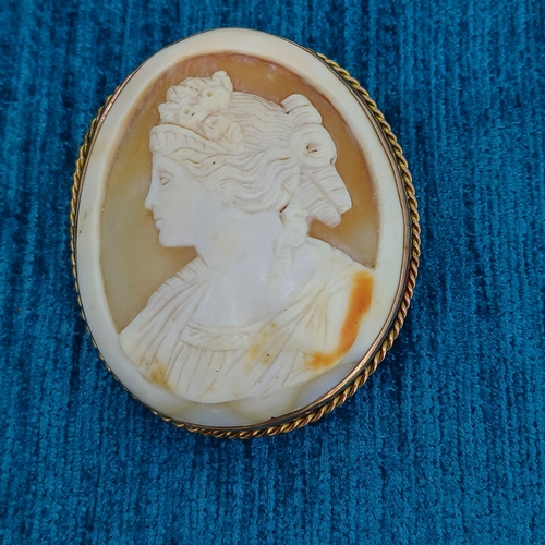 31 - Edwardian Cameo Brooch Well Carved
- 9ct
- 29.1g