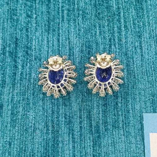 36 - Ladies Tanzanite & Diamond Earrings
- 18ct White Gold