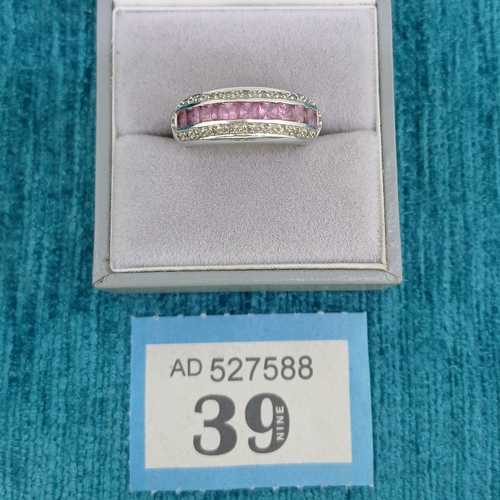 39 - Pink Tourmaline & Diamond Ring
- 9ct White Gold
- 4.7g