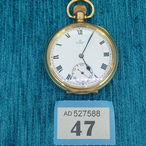 47 - Coventry Astral Pocket Watch Gold Plated