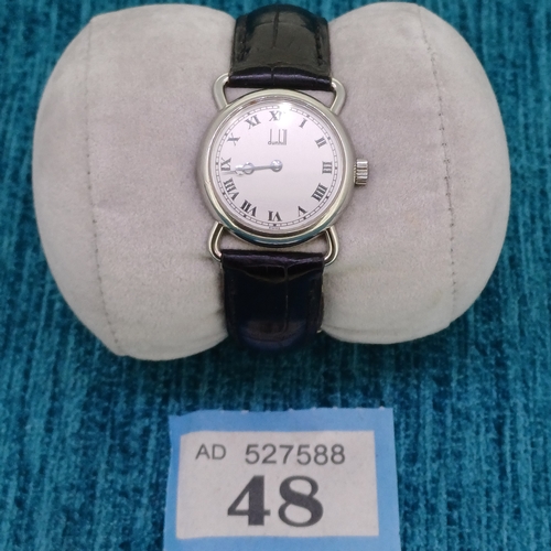 48 - Ladies Dunhill Watch with leather strap