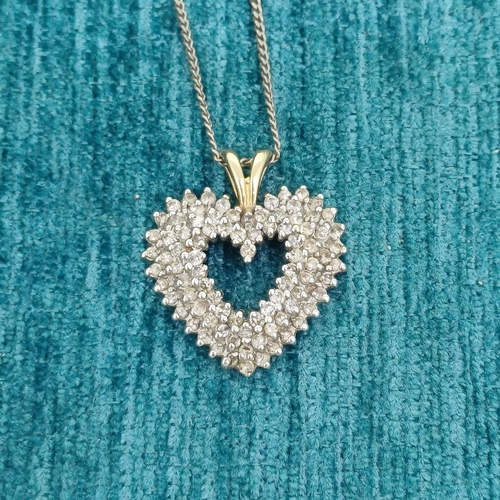 50 - 14ct Gold Heart Pendant (with silver chain)
- 5.3g