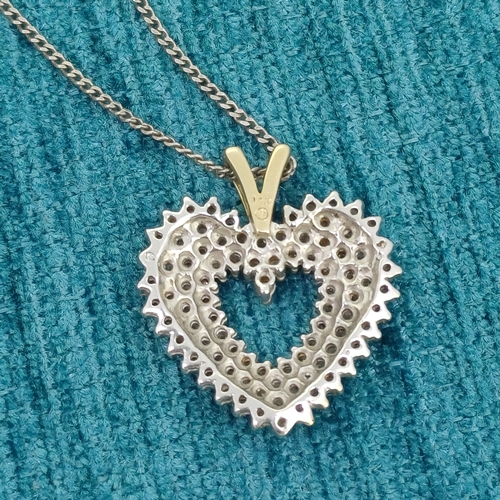 50 - 14ct Gold Heart Pendant (with silver chain)
- 5.3g