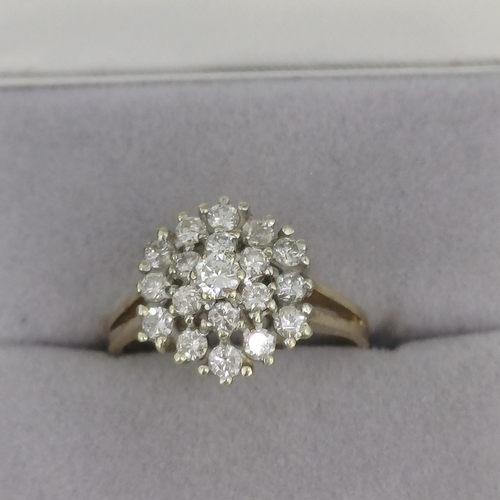 58 - Ladies Diamond Cluster Ring
- 9ct
- 2.9g