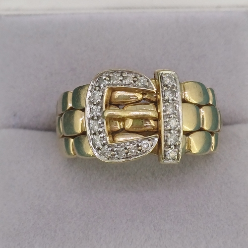 59 - Diamond Buckle Ring
- .25ct Diamond
- 9ct Gold
- 10.7g