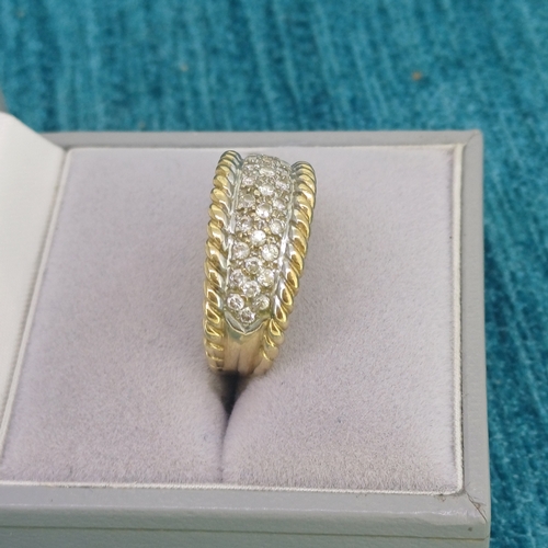 60 - 3 Row CZ Ring
- 9ct Gold
- 5.1g