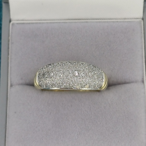 63 - Pave Set Diamond /ring 
- .50ct Diamonds
- 9ct Gold