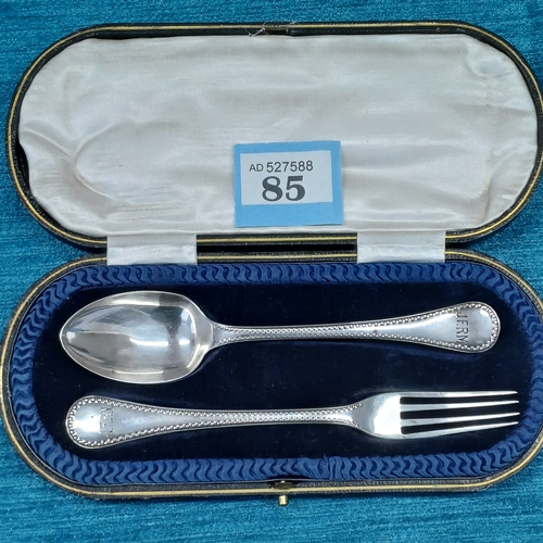 85 - Early Victorian Fork and Spoon Set
- Sterling Silver
- 54g