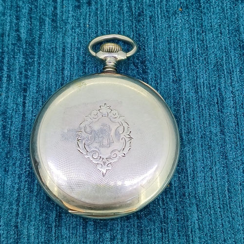 91 - Silver Omega Olympic 800 Pocket Watch