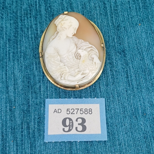 93 - Edwardian Very Large Cameo Brooch
17.9g