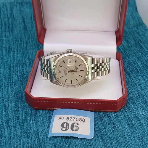 96 - Rolex Date Just with Stainless Steel bracelet
- 36 mm face