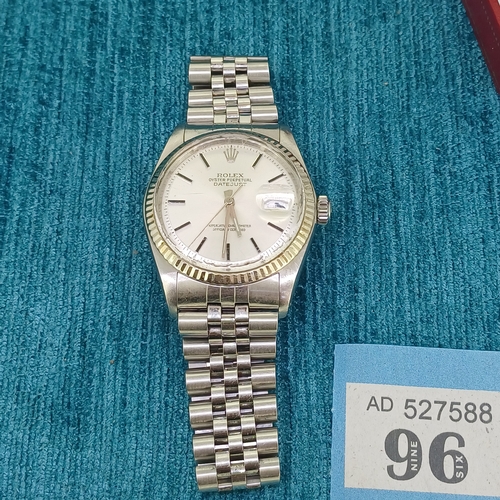 96 - Rolex Date Just with Stainless Steel bracelet
- 36 mm face