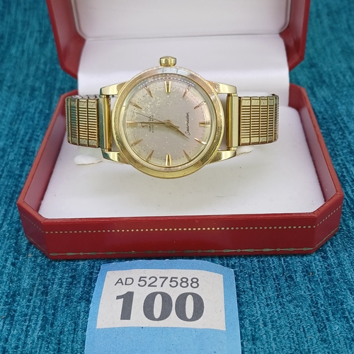 100 - 14ct Gold G/F Omega Sea Master Automatic 
Circa 1958