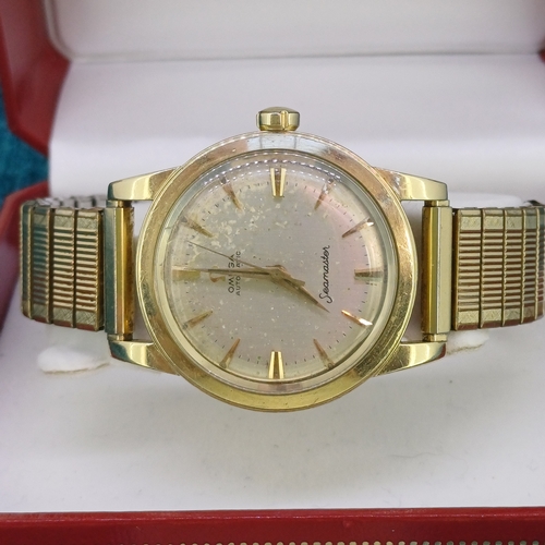 100 - 14ct Gold G/F Omega Sea Master Automatic 
Circa 1958