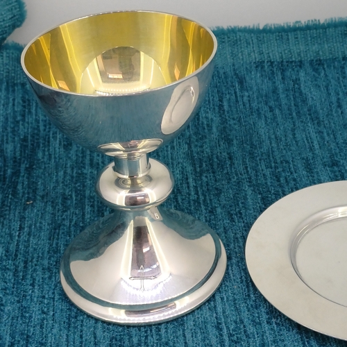 102 - 1941 WWII Military RAF Air Arm Holy Communion Silver Cup and Plate used by the crews before missions... 