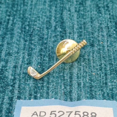 104 - 9ct Gold Golf Putter Tie Pin
- 2.2g