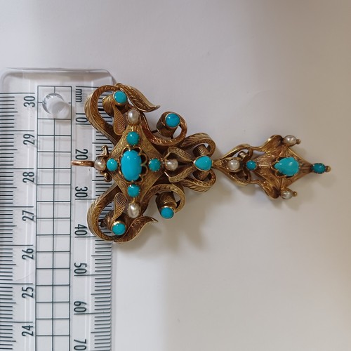 13 - Turquoise Pin Brooch
- 9ct Yellow Gold
- Late Georgian / Early Victoria Sea Peal