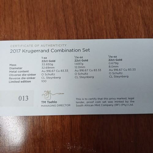 68 - 50th (2017) Anniversary Krugerrand Boxed Set
- very rare 30 out of 100 produced
- 22ct
- weights 1oz... 