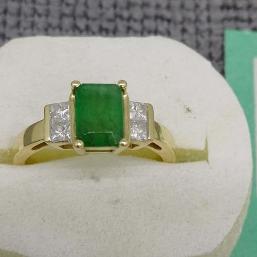 5 - Emerald and Diamond Ring
- 18ct Yellow Gold
- 0.26ct
Size: J