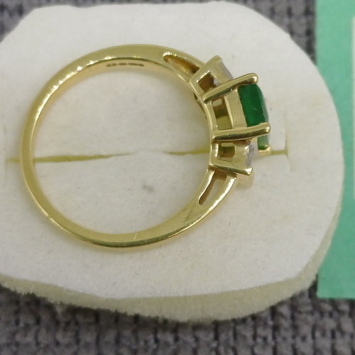 5 - Emerald and Diamond Ring
- 18ct Yellow Gold
- 0.26ct
Size: J