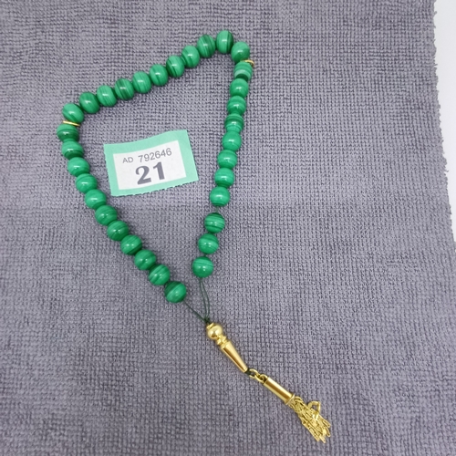 21 - Malachite Beads (possibly 