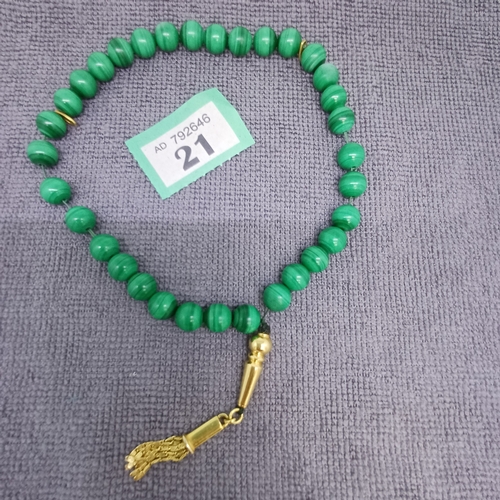 21 - Malachite Beads (possibly 