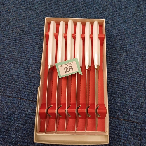 28 - Sheffield Knife Set (Boxed)