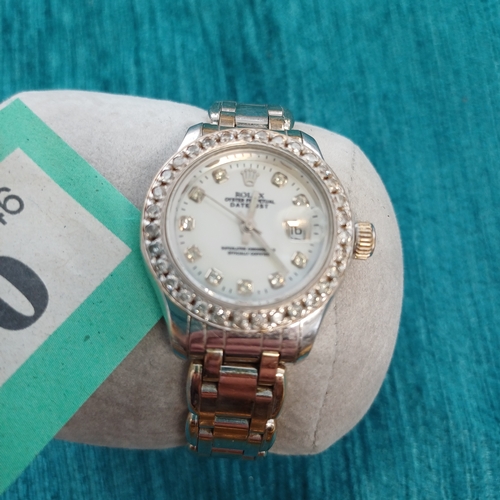 70 - Here we have a stunning Ladies Rolex with a Stainless Steel Bracelet, with 18ct White Gold Face and ... 